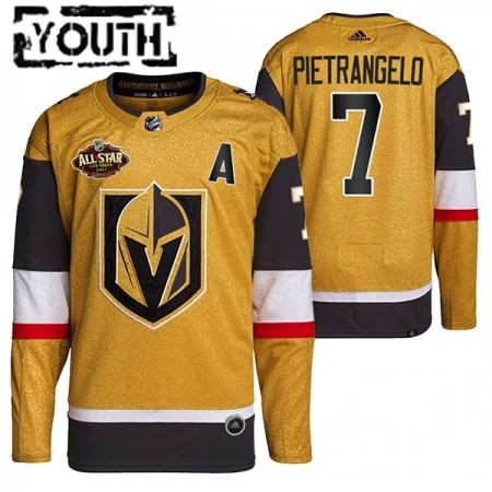 Kinder Eishockey Vegas Golden Knights Trikot Alex Pietrangelo 7 2022 NHL All-Star Gold Authentic
